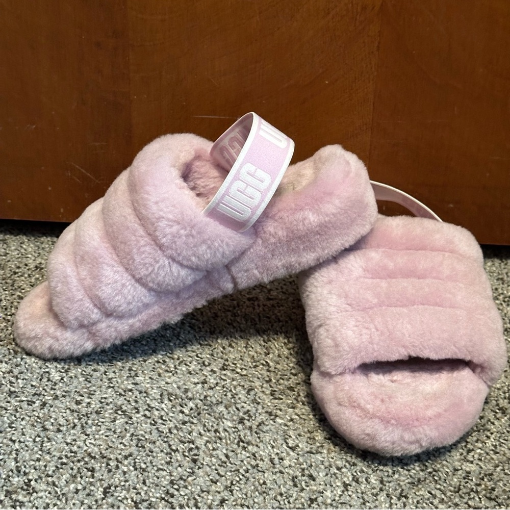 UGG Open‎ Toe Slippers Shoes Pink 7
